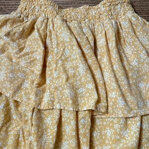 NOBO Yellow white print skirt medium